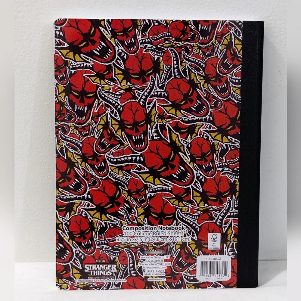 Netflix The Stranger Things Notebook, 100 College Ruled Sheets, 9.75 in x 7.5 in
